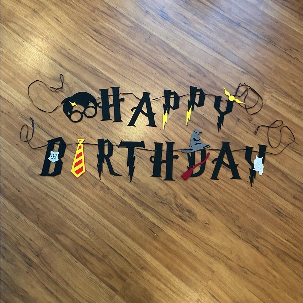 Harry Potter Birthday Banner - 2 Pieces